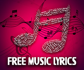 Image showing Free Music Lyrics Means With Our Compliments And Gratis