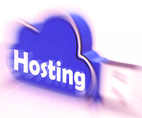 Image showing Hosting Cloud USB drive Shows Online Data Hosting