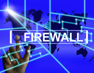 Image showing Firewall Screen Refers to Internet Safety Security and Protectio