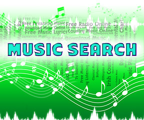 Image showing Music Search Indicates Sound Tracks And Audio
