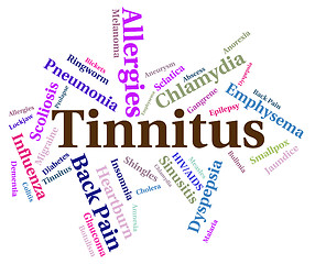 Image showing Tinnitus Problem Shows Poor Health And Ailment