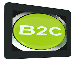 Image showing B2c Tablet Means Business To Consumer Buying Or Selling
