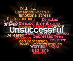 Image showing Unsuccessful Word Shows In Vain And Abortive