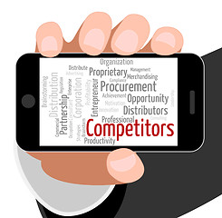 Image showing Competitors Word Means Text Words And Competition