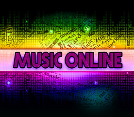 Image showing Music Online Means World Wide Web And Acoustic