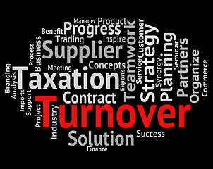 Image showing Turnover Word Means Gross Sales And Income