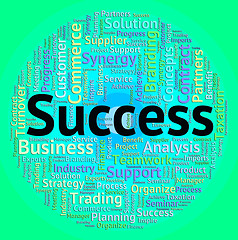 Image showing Success Word Represents Win Wordcloud And Winner