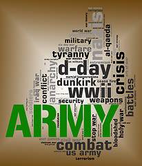 Image showing Army Word Shows Defense Forces And Armed