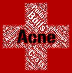 Image showing Acne Word Shows Ill Health And Afflictions