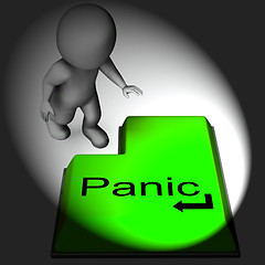 Image showing Panic Keyboard Means Alarm Distress And Dread