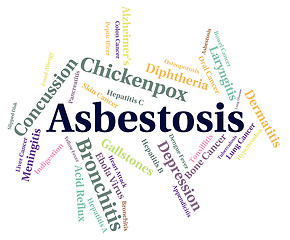 Image showing Asbestosis Word Represents Lung Cancer And Ailments