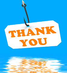 Image showing Thank You On Hook Displays Gratefulness And Gratitude