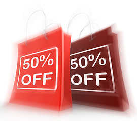 Image showing Fifty Percent Off On Bags Shows 50 Bargains