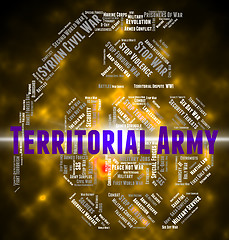 Image showing Territorial Army Indicates Military Action And Volunteer