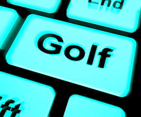 Image showing Golf Keyboard Means Golfer Club Or Golfing