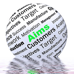 Image showing Aims Sphere Definition Displays Business Goals And Objectives