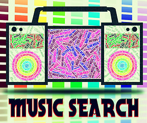 Image showing Music Search Indicates Sound Track And Analyse