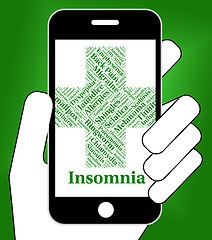 Image showing Insomnia Illness Represents Poor Health And Ailment