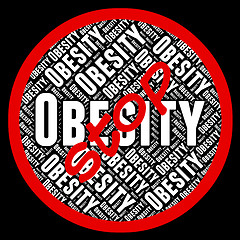 Image showing Stop Obesity Means Chunky Portliness And Chubbiness