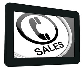 Image showing Sales Tablet Shows Call For Sales Assistance