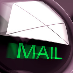 Image showing Mail Postage Shows Sending And Receiving Message Or Goods