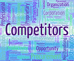 Image showing Competitors Word Shows Opponent Wordclouds And Opposition