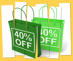 Image showing Forty Percent Off On Bags Shows 40 Bargains