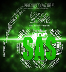 Image showing Sas Word Indicates Special Air Service And British