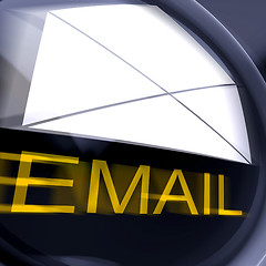 Image showing Email Postage Shows Sending And Receiving Web Messages