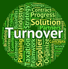 Image showing Turnover Word Shows Gross Sales And Business