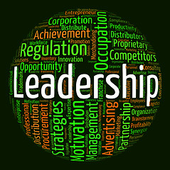 Image showing Leadership Word Indicates Control Guidance And Text