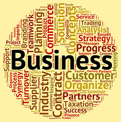 Image showing Business Word Means Text Wordclouds And Corporate