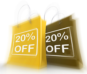 Image showing Twenty Percent Off On Bags Shows 20 Bargains