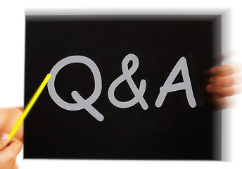 Image showing Q&A Message Means Questions Answers And Assistance