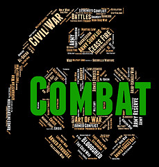 Image showing Combat Word Shows Combats Warfare And Attack