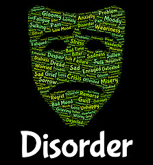 Image showing Disorder Word Represents Wordcloud Words And Malady
