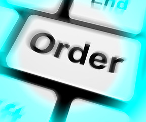 Image showing Order Keyboard Shows Buying Online In Web Stores