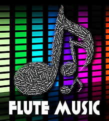 Image showing Flute Music Means Sound Track And Audio