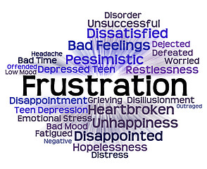 Image showing Frustration Word Means Wordclouds Vexed And Infuriated