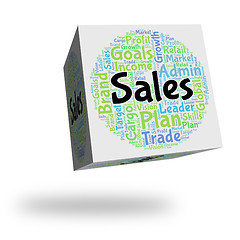 Image showing Sales Word Means Wordclouds Marketing And Retail