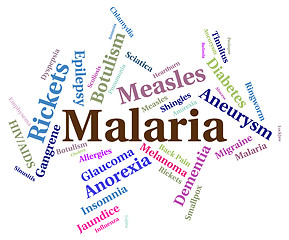 Image showing Malaria Disease Means Ill Health And Affliction
