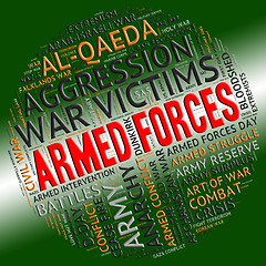 Image showing Armed Forces Shows Military Service And Arms