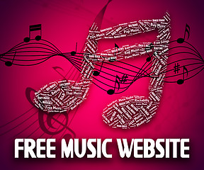 Image showing Free Music Website Shows With Our Compliments And Domain