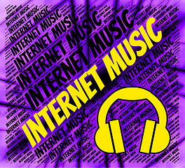 Image showing Internet Music Shows World Wide Web And Harmonies