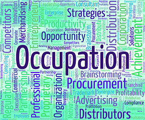 Image showing Occupation Word Shows Line Of Work And Career