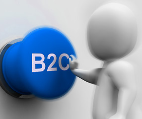 Image showing B2C Pressed Shows Business To Consumer And Selling