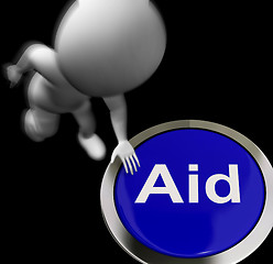 Image showing Aid Pressed Shows Help Support Or Treatment