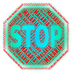 Image showing Stop Malaria Shows Stops Disease And Malarial