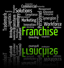 Image showing Franchise Word Means Prerogative Wordclouds And Words