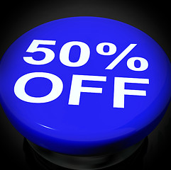 Image showing Fifty Percent Switch Shows Sale Discount Or 50 Off